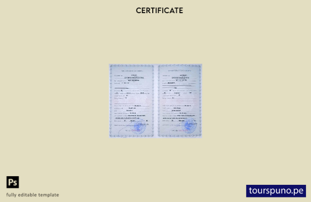 Plantilla de certificado de defunción de Bielorrusia lista para imprimir en form
